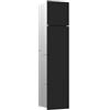 Emco ASIS Pure - Armadio da incasso con porta carta igienica e scomparto, con funzione Push to Open, chiusura a sinistra, colore: Nero opaco