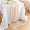 CHUQING Runner da Tavolo Chiffon Decorativa Runner Tavola Champagne