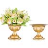 Sziqiqi Vasi In Metallo Dorato per Fiori - 2 Pezzi Decorazioni per Tavolo Da Ricevimento Vintage Mini Composizioni Floreali Vaso per La Decorazione Di Centrotavola per Feste Di Nozz