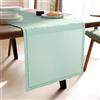 Encasa XO Runner da Tavola in Puro Cotone Orlato 13x91 Menta verde