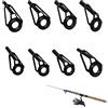 Cerioll Kit Riparazione Canna Da Pesca, Anelli Canna Da Pesca Kit Riparazione- 8 Pcs Anelli In Acciaio Inossidabile Per Spinning E Fishing - Guida Occhi