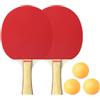 Tokaneit Insieme della Racchetta da Ping Pong, Set Professionale per Racchette da Ping Pong, 2 Racchette da Ping Pong con 3 Palline da Ping Pong per Interni ed Esterni