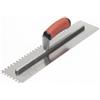 MARSHALLTOWN Spatola dentata Marshalltown a due lati, tacca: SQ-6x6x6x6 mm con impugnatura DuraSoft, in acciaio, per piastrellisti, argento, dimensioni: 279x114 mm