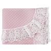 SaRani Copriletto Primaverile Leggero Smerlo Merletto Elegante 2 Piazze Matrimoniale (Rosa)