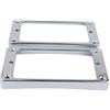 Guyker Curved Bottom Metal Humbucker Pickup Mounting Ring Set - Bridge and Neck Pickups Cover Frame Replacement Compatible with Les Paul LP Style Electric Guitar or Precision Bass(2PCS, Chrome)