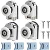 Cokritsm 4pcs Rotelle Per Box Doccia 25mm, Per Porta Docciai, Pulegge Di Fissaggio Per Porta Della Doccia, 2 Rulli Superiori E 2 Rulli Inferiori Per Porte Curve Porte In Vetro 4-6mm