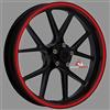 Autodomy Set Completo per 2 Ruota Adesivi Cerchi Moto 7 mm 15-19 Pollici | Riflettente Adesivi x Cerchi Moto Resistente Pioggia e UV | Strisce Adesive per Auto e Scooter Facile Installazione Rosso