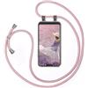 MoEx Collana per Cellulare Compatibile con Xiaomi Mi A2 Lite, Custodia con Cinturino Regolabile in Oro Rosa