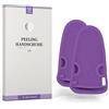 LoWell® 2 pezzi di guanti esfolianti - Guanto esfoliante per hammam per corpo e viso - Guida all'esfoliazione e 2 ventose come bonus - Viola