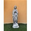 Generic Statua Madonna di Lourdes realizzata in cemento bianco - ideale per arredo interno ed esterno - colore bianco o antichizzata grigio o dipinta a mano - cm 60 altezza (grigio)