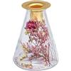 Rayher Vaso di vetro c.fiori secchi + portacand, ø 8x12,5cm,conico, p. candela, 46697000
