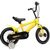 KOLHGNSE Bicicletta per bambini da 14 pollici, con ruote di supporto, unisex, antiscivolo, ideale come regalo per bambini (giallo)
