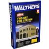 Cornerstone Walthers, INC. bay Fire Station Kit, 8 x 4-7/8 x 5-1/2 20.3 x 12.4 x 14 cm
