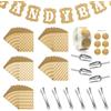 YeahBoom 71PCS Set di Accessori per Candy Bar,Contiene 50 Sacchetti di Caramelle,10 adesivi,6 pinze per zucchero,4 Pale di Caramelle,1 Striscione Candy Bar Banner per caramelle,bar,buffet,feste di compleanno