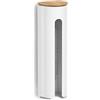 Zeller 18884 - Dispenser per dischetti di ovatta ABS/Bamboo, ca. 8 x 6,5 x 25 cm, colore: Bianco