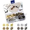 Sinofort 32 Pezzi Bottoni Magnetici per Borse 18mm e 14mm Bottoni Calamita 4 Colori Calamite per Borse Snap Magnetico per Borsa Cucito Artigianato Borse Abiti in Pelle