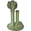 Amazon Basics Tiragraffi per gatti da interno, a forma di cactus, con tre tronchetti, grande, 68 cm, verde
