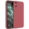 Mixroom - Cover Custodia Case per iPhone X/iPhone XS Protezione Copre Fotocamera in Silicone TPU Opaco con Bordi Piatti Colore Rosso