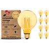 greenandco 8x Lampadina Vintage Edison LED dimmerabile | E27 G95 | ambra | 3,5W 120lm | 1800K luce extra calda | 320° | 230V | nessun sfarfallio