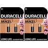 Duracell 4X Duracell MN21 A23 23A (2 Blister Da 2 batterie) 4 Pile