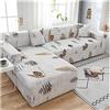 uyeoco Copridivano Elasticizzato Fodera per Divano con Penisola Destra/Sinistra per 1/2/3/4 Posti Copertura Divano, Sofa Mobili Protettore Copertura (Color : D, Size : 1 posti (90-140cm))