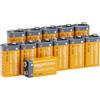 Amazon Basics, 12 batterie alcaline, 9 V/6LR61, durata di 5 anni, per rilevatori di fumo/CO, elettronica e audio