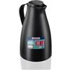 Leifheit Caraffa thermos Leifheit Harmonic 1L, 100% a prova di perdite, borraccia termica caffè caldo fino a 24 ore, aprire, chiudere, servire con una mano, brocca per caffè senza BPA, teiera moderna, nero