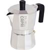 PINTINOX Set Caffettiera Moka 1 e 3 tazze modello Capri in alluminio, manici antiscottatura, perfetta estrazione del caffè e risparmio energetico