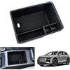 GAFAT Compatibile con Audi Q4 e-tron EV Electric 2021-2023 2024 Contenitore per Console Centrale, Q4 etron Sportback 2024 Organizer per Braccioli, Vassoio Portaoggetti, Accessori Q4 etron (Nero)