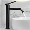 SHANFO Rubinetto Bagno Lavabo Alto,Miscelatore Monocomando per Lavabo girevole a 360°,Fredda e Calda Regolabile Rubinetto per Lavabo Bagno,Nero,5M3OK-T