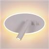 AIRTWESD Applique da comodino orientabile LED Lampada da Parete camera da letto Faretto da camera da letto luce per la lettura (3W + 9W 3000k)