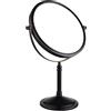 Nicesail Specchio Trucco da Tavolo - Specchio Ingranditore 10x - Specchio Cosmetico Ingranditore Nero Bronzo - Specchio Bifacciale - Perfetto per Bagno,Hotel,Spa - Diametro 20 cm