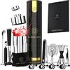 BarDeluxe® Kit Barman da 12 Pezzi, Kit Barman Completo | Shaker Cocktail da 750 ml | Set Cocktail Professionale, Kit Cocktail, Set Barman | Cocktail Set, Include Elegante Confezione Regalo(Argento)