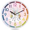 Lafocuse Orologio da Parete Unicorno Ragazze Silenzioso, Moderno Rosa Orologio Bambini, Creativo Design senza Ticchettio per Cameretta Bambini Soggiorno Scuola 30cm