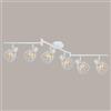Kimjo Faretti LED E14 da Soffitto Orientabili - Lampada da Parete Bianco Lampadario - Plafoniera 6 Luce per Cucina Soggiorno Lampadina non Inclusa