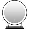 HUOLE Specchio Ingranditore 10X Specchio Trucco a Ventosa 360° Girevole Portabile, Specchio Cosmetico Professionale da Tavolo, Ideale per Bagno, Trucco, Viaggio (40 * 40 cm bianco freddo)