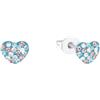 Prinzessin Lillifee Orecchini a perno in Argento 925 per bambine, con Preciosa, 0,6 cm, Argento, cuore, in confezione regalo, 2036427