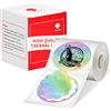 Phomemo Logo adesivo arcobaleno rotondo 50 x 50 mm per l'etichettatrice Phomemo M110, utilizzato per la stampa del logo, la marcatura di articoli per la casa, ecc