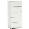 MeMi Me611BIA Cassettiera, Legno, Bianco, 38x45x105 cm