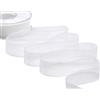 Furlanis Velo Organza, Nastro Decorativo, Tessuto Italiano-Bianco, 25 mm x 50 m