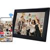 Cuifati Cornice Digitale WiFi da 10,1 Pollici, Touch Screen FHD IPS, Cornice Smart Montabile a Parete con Memoria 16G, Condivisione di Foto o Video Tramite L'APP Frameo, Rotazione (Spina UE)