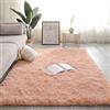 Jyswx Tappeto Peloso Salotto - Tappeti Soggiorno Moderni Grandi Dimensioni - Tappeto Lavabili Antiscivolo per Camera da letto, Rosa Arancio, 50 x 120 cm