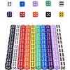 HUAZIZ 100 Pezzi Dadi 16mm Dadi da Gioco 6 Facce per Giochi da Tavolo, Giochi con e Matematici 10 Colori, Colorati