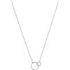 Noelani Collana con Ciondolo Collana da Donna in Argento 925, 40+5 cm, Argento, cerchio, Fornita in confezione regalo per gioielli