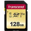 Transcend TS128GSDC500S Scheda di Memoria SDXC da 128 GB, Imballaggio Apertura Facile, 500S, Per Videocamere