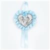 Albalù Italia Sopraculla Medaglione Cuore Angelo Lanterna Argento Celeste con Carillon Musicale e Scatola Inclusi Misura 25x12cm Made in Italy
