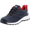 Jack Wolfskin Woodland Texapore Low K, Scarpe da Passeggio, Unisex - Bambini e ragazzi, Night Blue Red, 32 EU
