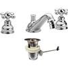 Paffoni Miscelatore per bidet Paffoni Iris 3 fori scarico automatico cromato IRV118CR