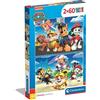 Clementoni - 21623 - Supercolor Puzzle - Paw Patrol - 2X60 Pezzi (Include 2 Puzzle Da 60 Pezzi) - Puzzle Bambini 5 Anni, Puzzle Cartoni Animati - Made In Italy