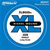 D'Addario Corda singola D'Addario XLB028W per basso, Nickel Wound, Long Scale, 028